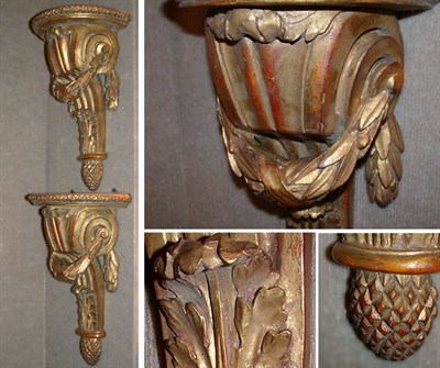 Lot 647 - Pair of Neoclassical Style Gilt Carved Wood...
