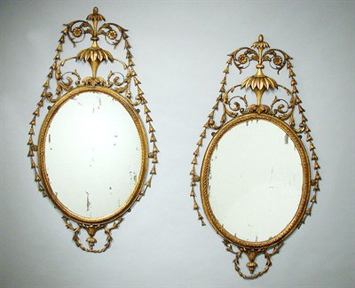 Lot 407 - Pair of Federal Gilt-Wood Mirrors Possibly...