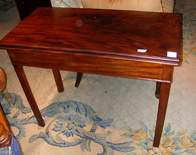 Lot 207 - Georgian Mahogany Fold-Over Games Table