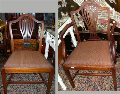 Lot 157 - Set of Six George III Upholstered Mahogany...