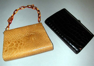 Lot 295 - Two Alligator Bags French, 1960s The first a...