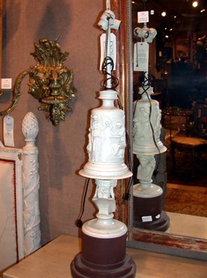 Lot 585 - rPair of Neoclassical Style Ivory Painted...