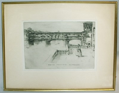Lot 179 - David Y. Cameron PONTE VECCHIO; UNE COUR, RUE...