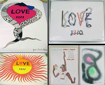 Lot 488 - YSL and Other Designer Artwork French and...