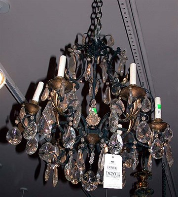 Lot 533 - Louis XV Style Gilt-Metal and Cut Glass...