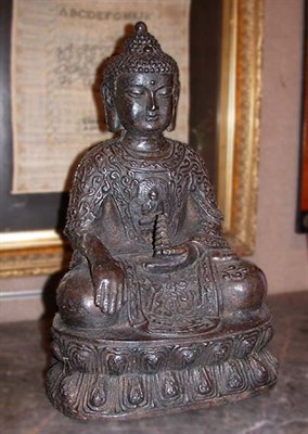 Lot 519 - Chinese Bronze Figure Of a seated Buddha.