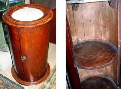 Lot 572 - Empire Style Marble Inset Mahogany Pot Cupboard