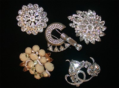 Lot 407 - Group of Five Eisenberg and Other Pins...