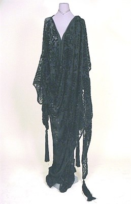 Lot 44 - Cut Velvet Chiffon Evening Coat Early 20th...