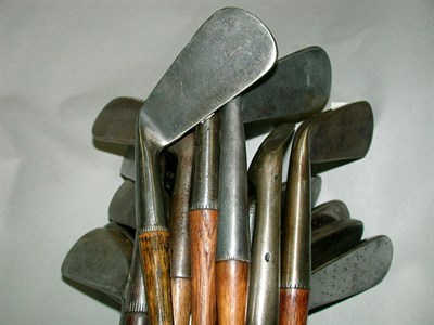 Lot 421 - Twenty smooth faced irons, including one with...