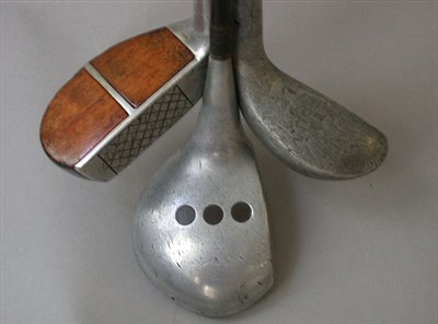 Lot 477 - A Perdersen alloy driver with wood inserts,...