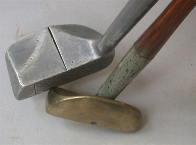 Lot 451 - An alloy "King" blockhead putter; and an X-14...