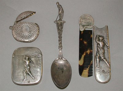 Lot 508 - A sterling silver vesta case, the cover...