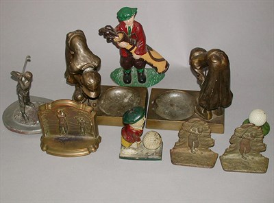 Lot 514 - A Hassall man white metal figurine with ball...