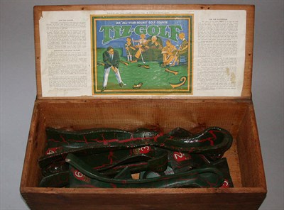 Lot 500 - A boxed set of Tiz-Golf, the wood box...