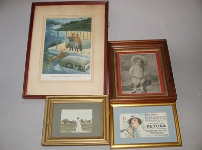 Lot 544 - A framed photograph of Ann Bickley playing...