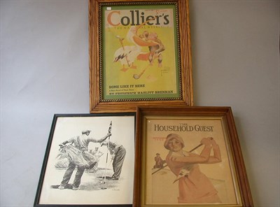 Lot 548 - Framed Collier's Magazine 1939 cover, and...