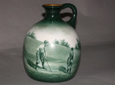 Lot 528 - A Lenox porcelain whisky bottle with gilt rim,...