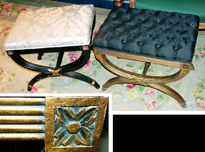Lot 336 - Two Empire Style Painted and Parcel Gilt...