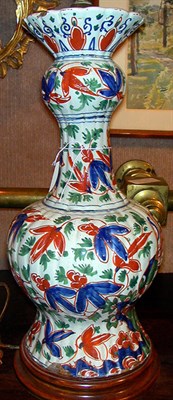 Lot 324 - Pair of Continental Faience Lamps