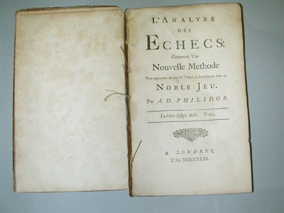Lot 45 - PHILIDOR, A. D. L'Analyze des Echecs:...