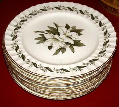 Lot 680 - Set of Twelve Royal Worcester Gilt and Floral...