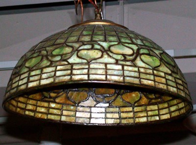 Lot 391 - Tiffany Studios Leaded Glass Shade Of domed...