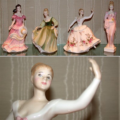 Lot 406 - Group of Four Royal Doulton Porcelain Figures