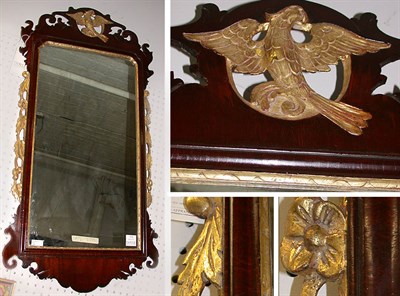 Lot 143 - Chippendale Mahogany and Gilt-Wood Looking...
