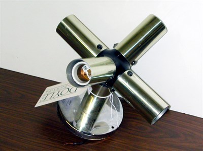 Lot 146 - Brushed Chrome Four-Light Fixture Manufactured...