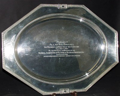 Lot 525 - Gorham Sterling Silver Tray Of octagonal form,...