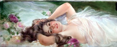 Lot 648 - French Porcelain Plaque Painted by Florence S....