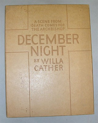 Lot 72 - CATHER, WILLA December Night. A scene...