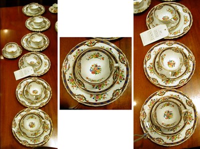 Lot 315 - English Gilt and Floral Decorated Porcelain...