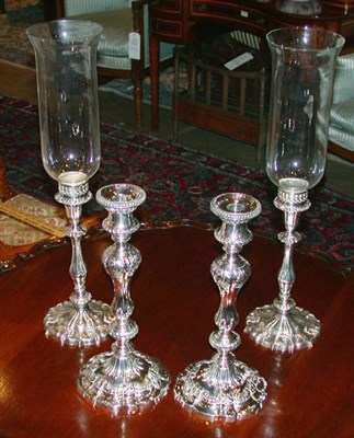 Lot 498 - Two Pairs of Georgian Style Silver Plated...