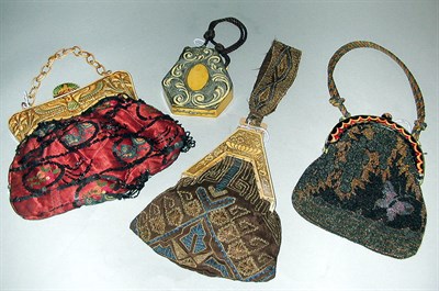 Lot 327 - Group of Four Celluloid Frame Bags Early 20th...