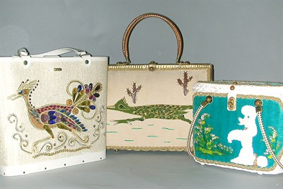 Lot 335 - Group of Three Decorative Bags 1950s The first...