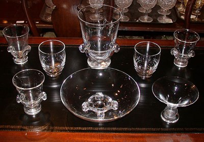 Lot 414 - Group of Steuben Colorless Glass Articles...