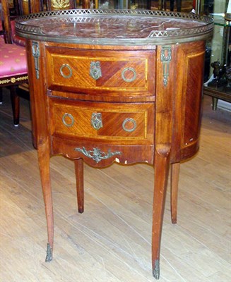 Lot 570 - Louis XV Style Fruitwood Side Cabinet The oval...