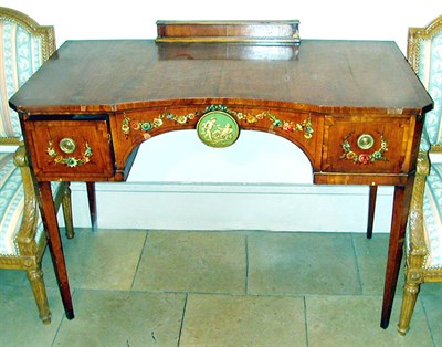 Lot 448 - Edwardian Painted Satinwood Dressing Table The...