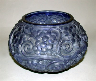 Lot 174 - Lalique Molded Glass Fontainebleau Vase In...
