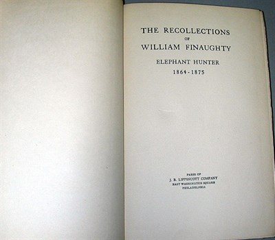 Lot 87 - FINAUGHTY, WILLIAM Recollections of...Elephant...