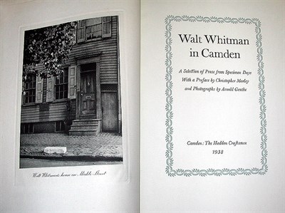 Lot 138 - WHITMAN, WALT Walt Whitman in Camden. A...