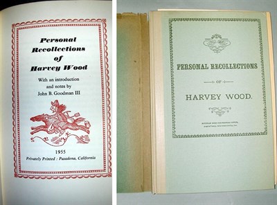 Lot 140 - WOOD, HARVEY Personal Recollections Folding...