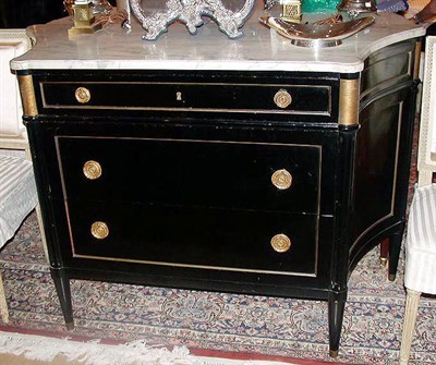 Lot 602 - Louis XVI Style Gilt-Bronze Mounted Ebonized...