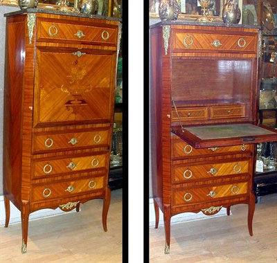 Lot 418 - Louis XV Style Kingwood and Marquetry...