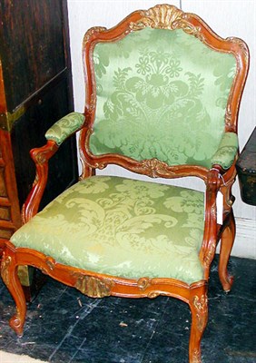 Lot 187 - Pair of Louis XV Style Parcel Gilt Upholstered...