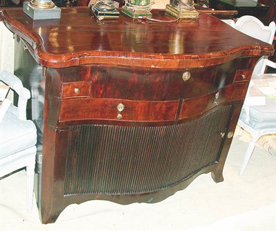 Lot 398 - Neoclassical Style Serpentine-Front Mahogany...