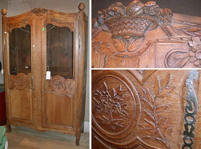 Lot 601 - French Provincial Oak Armoire