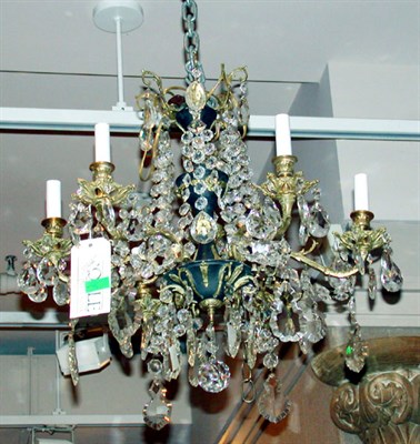 Lot 628 - Empire Style Gilt-Bronze and Glass Six-Light...